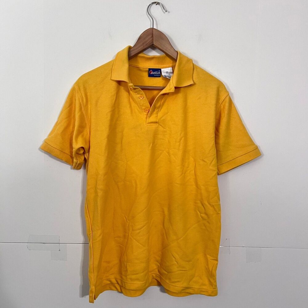 Vintage Austin Clothing Co Womens Polo Shirt Size 20 Yellow Short Sleeve
